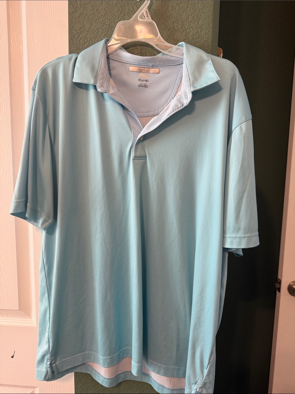 Greg Norman Sky Blue Short-Sleeve Performance Polo